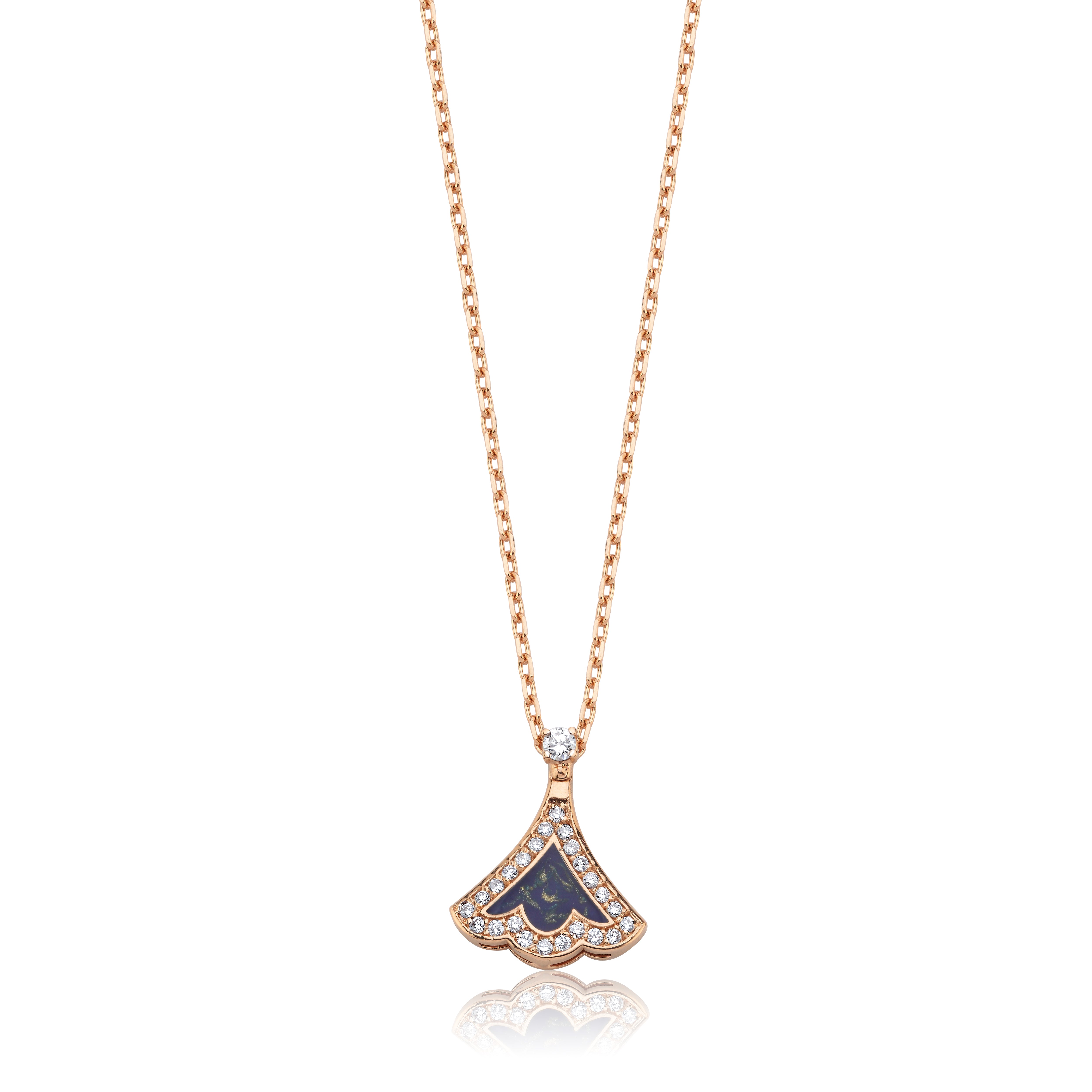 Rumi Diamond Lapis Enamel Necklace