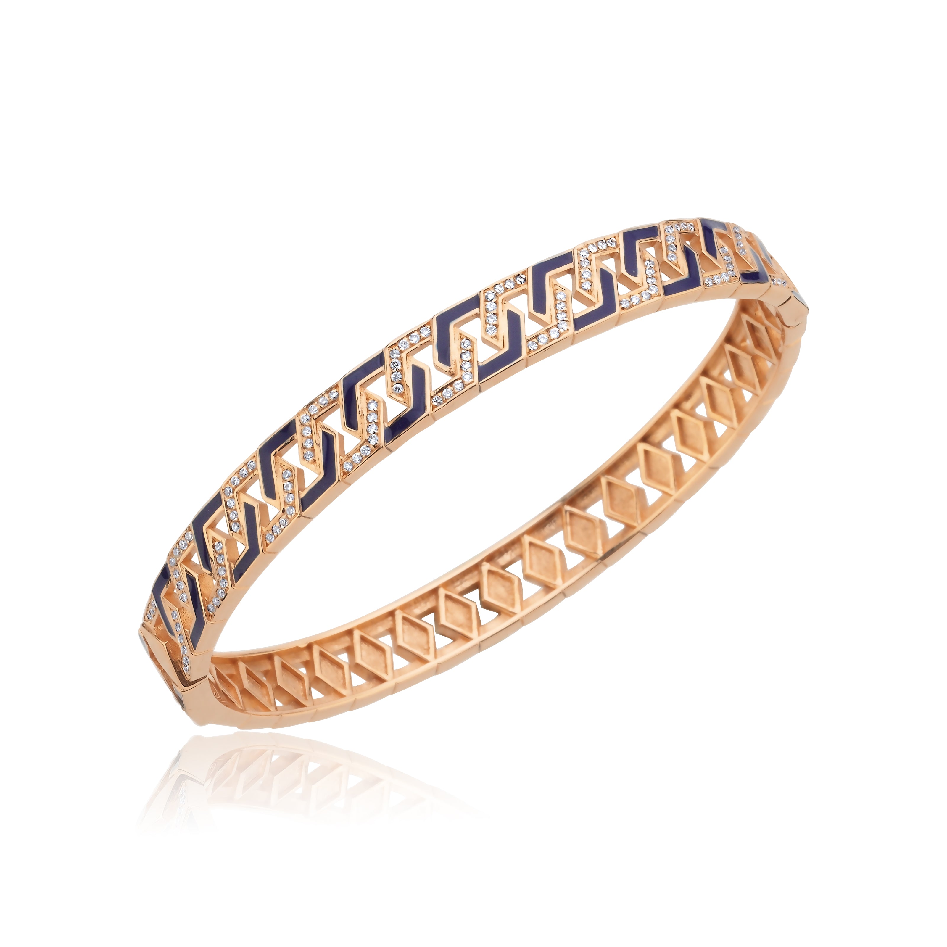 To Bee Diamond Navy Blue Enamel Bracelet