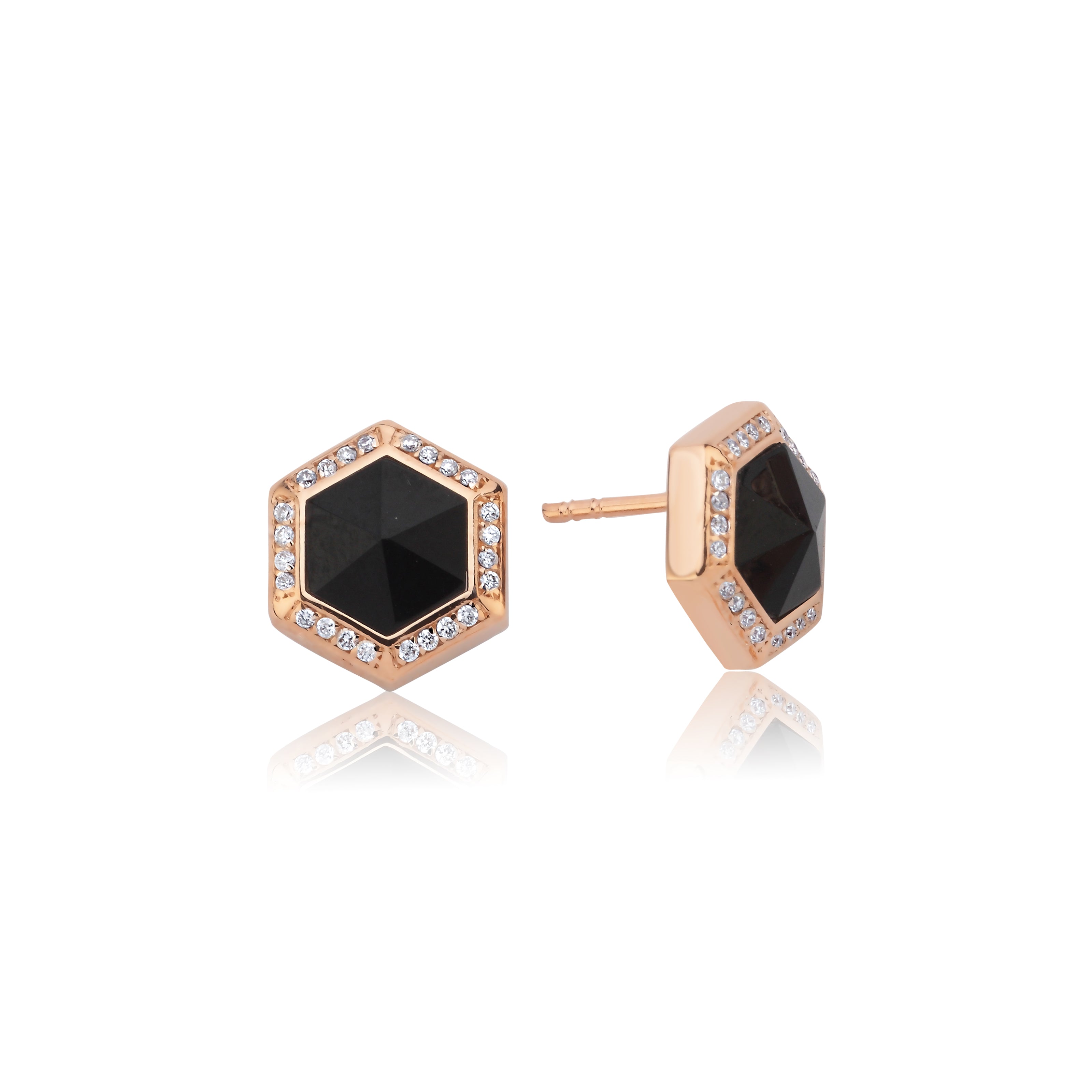 To Bee Diamond With Onxy Earrings