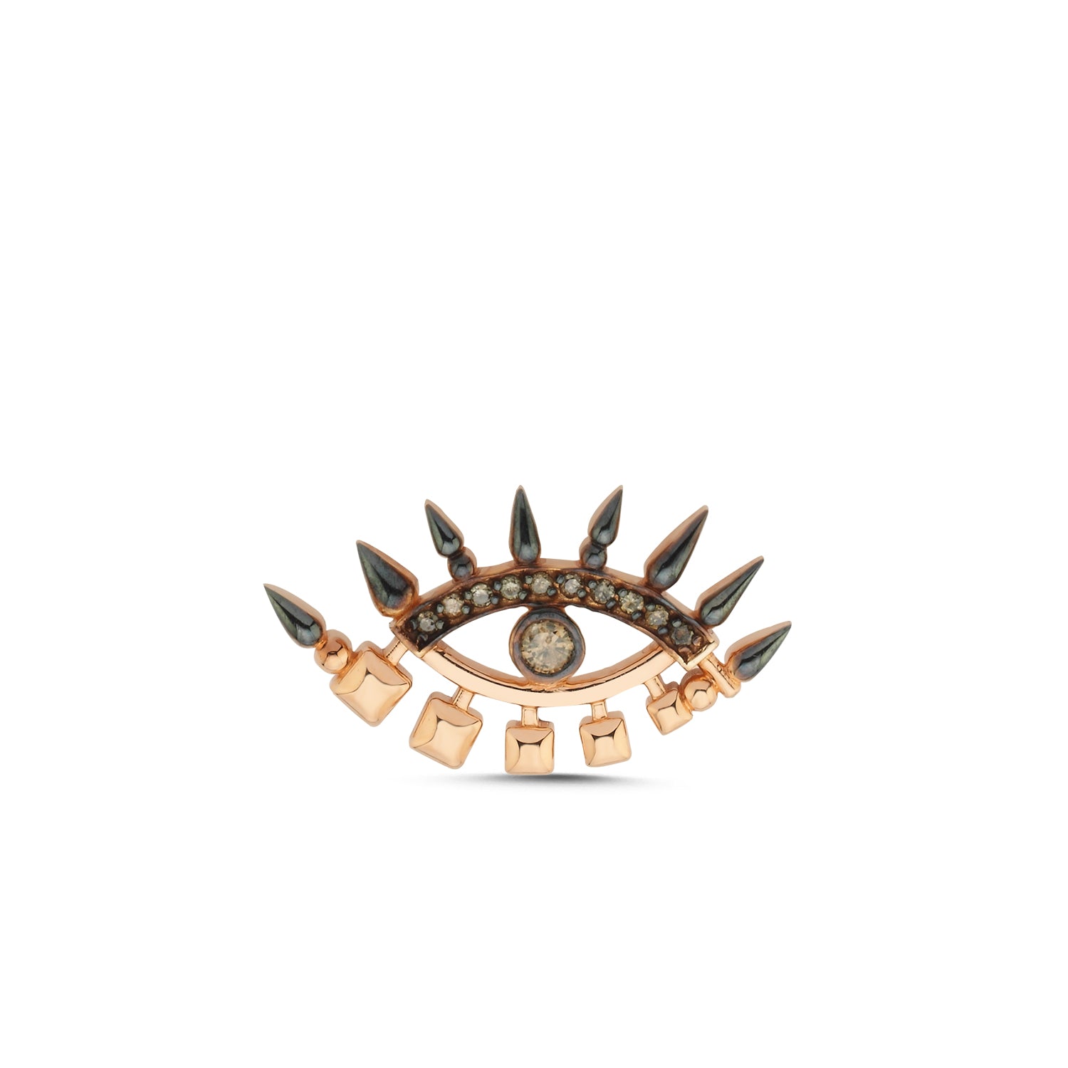 Lucky Eyes Brown Diamond Single Earring