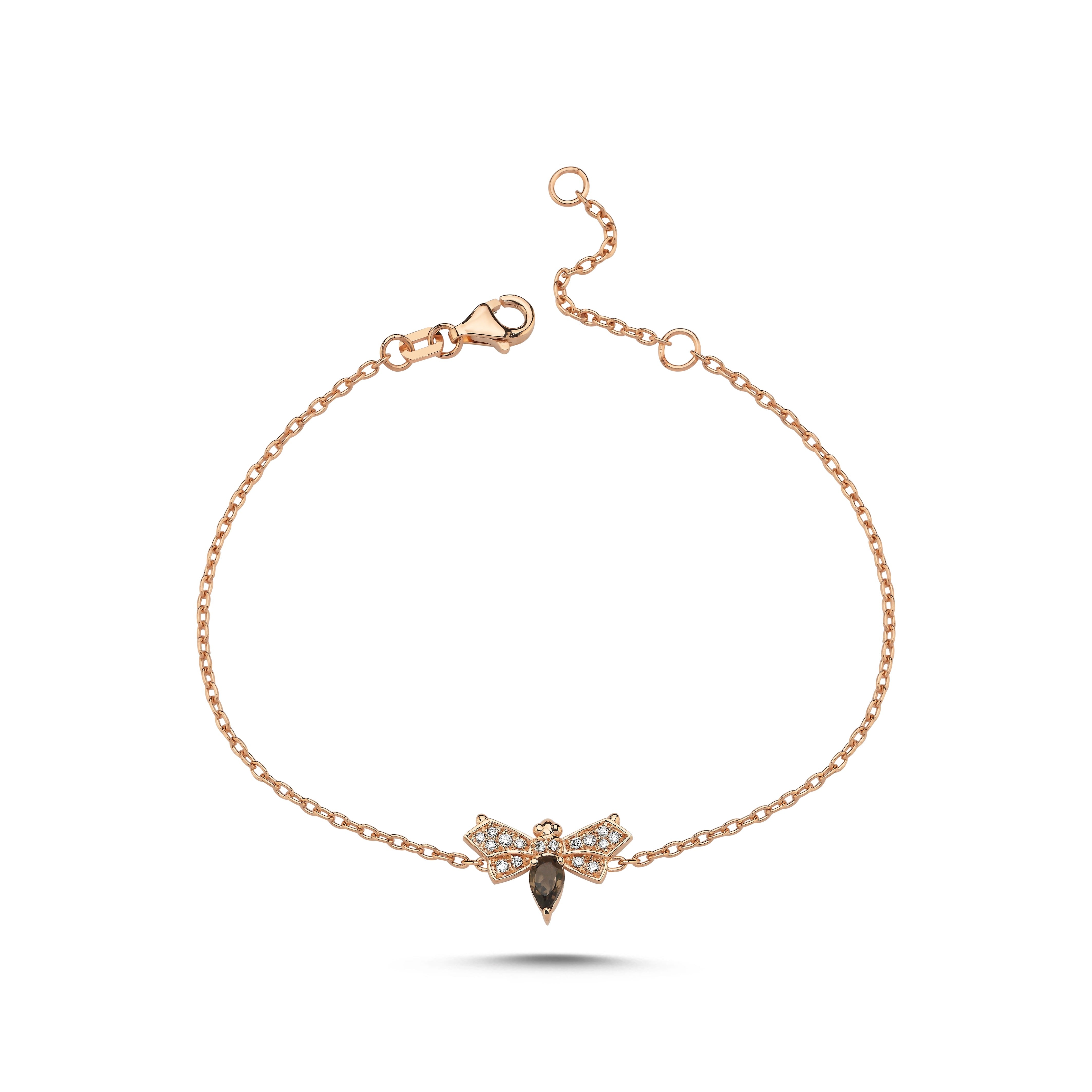 TO BEE DIAMOND WITH SMOKE TOPAZ BRACELET