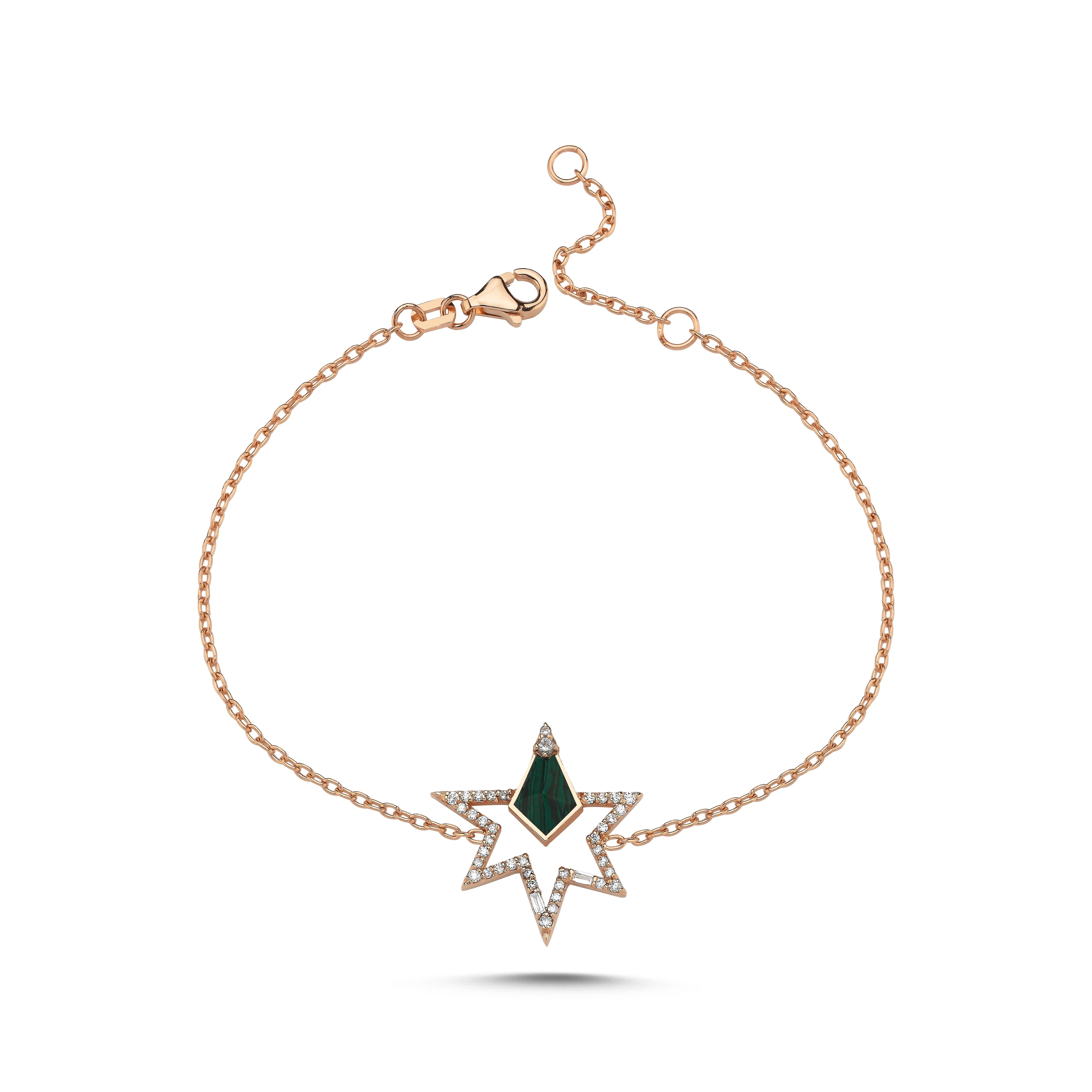 STERN MALAHITE DIAMOND BRACELET