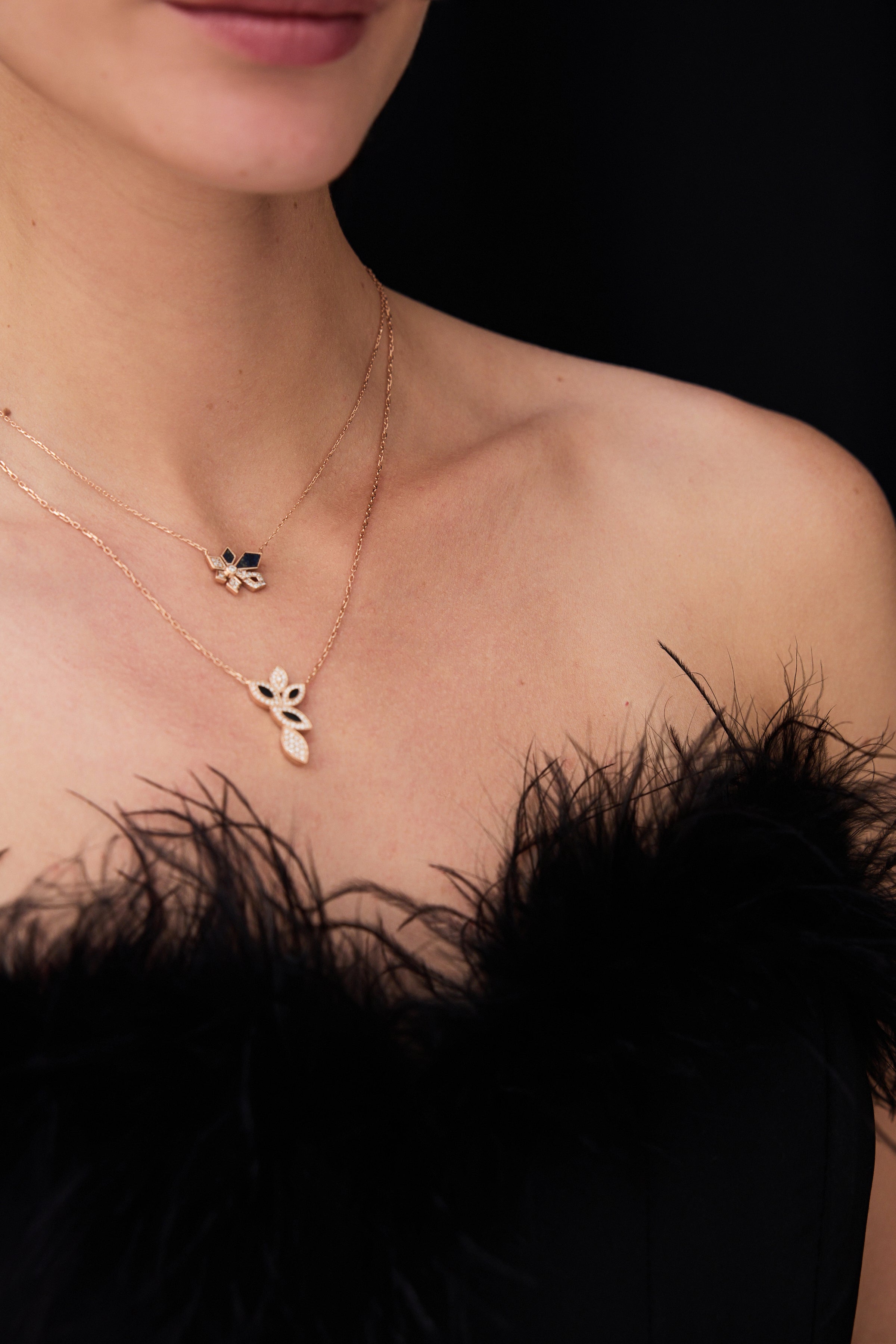 Fiore Diamond With Sapphire Necklace