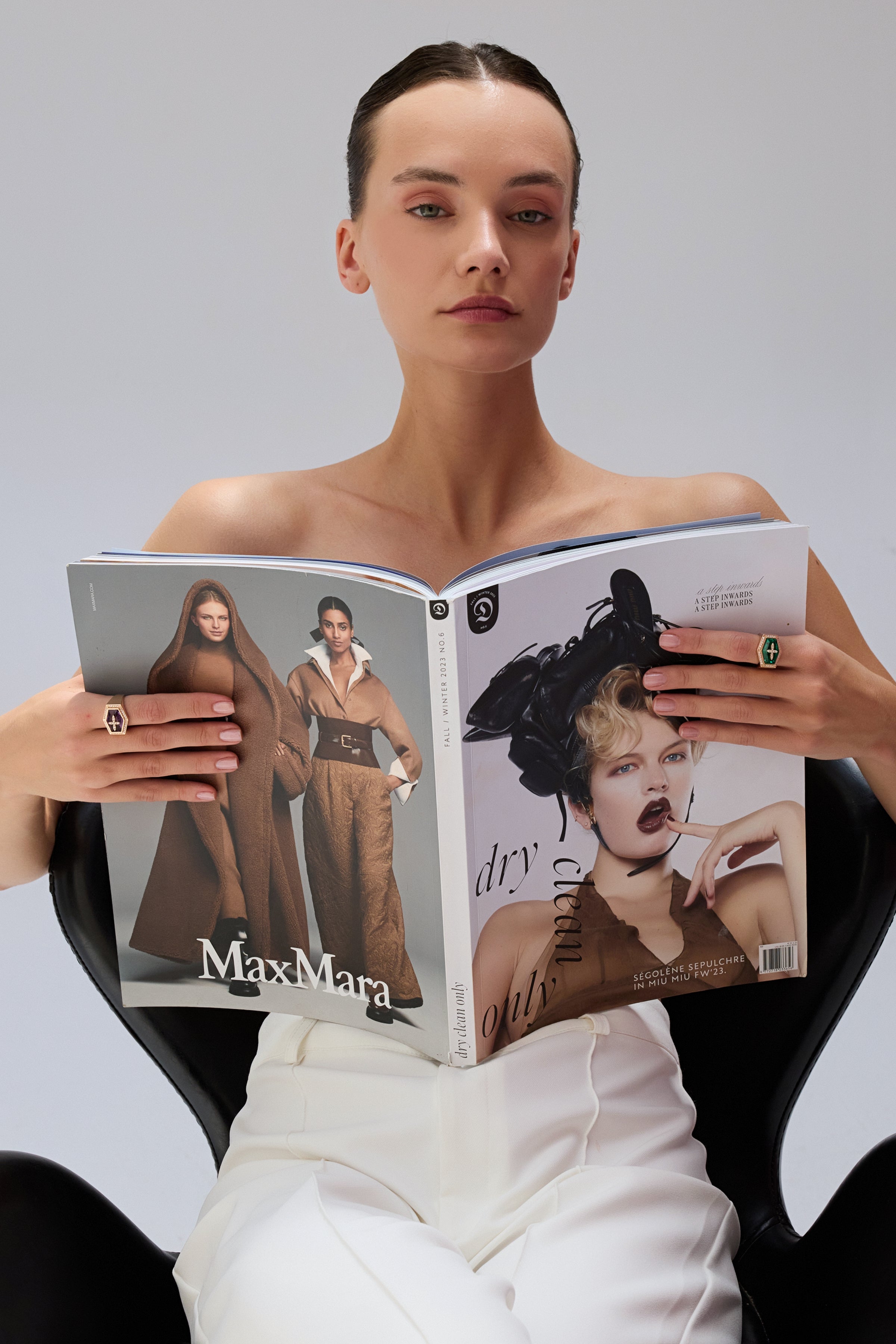 Fiore Diamond With Emerald Ring