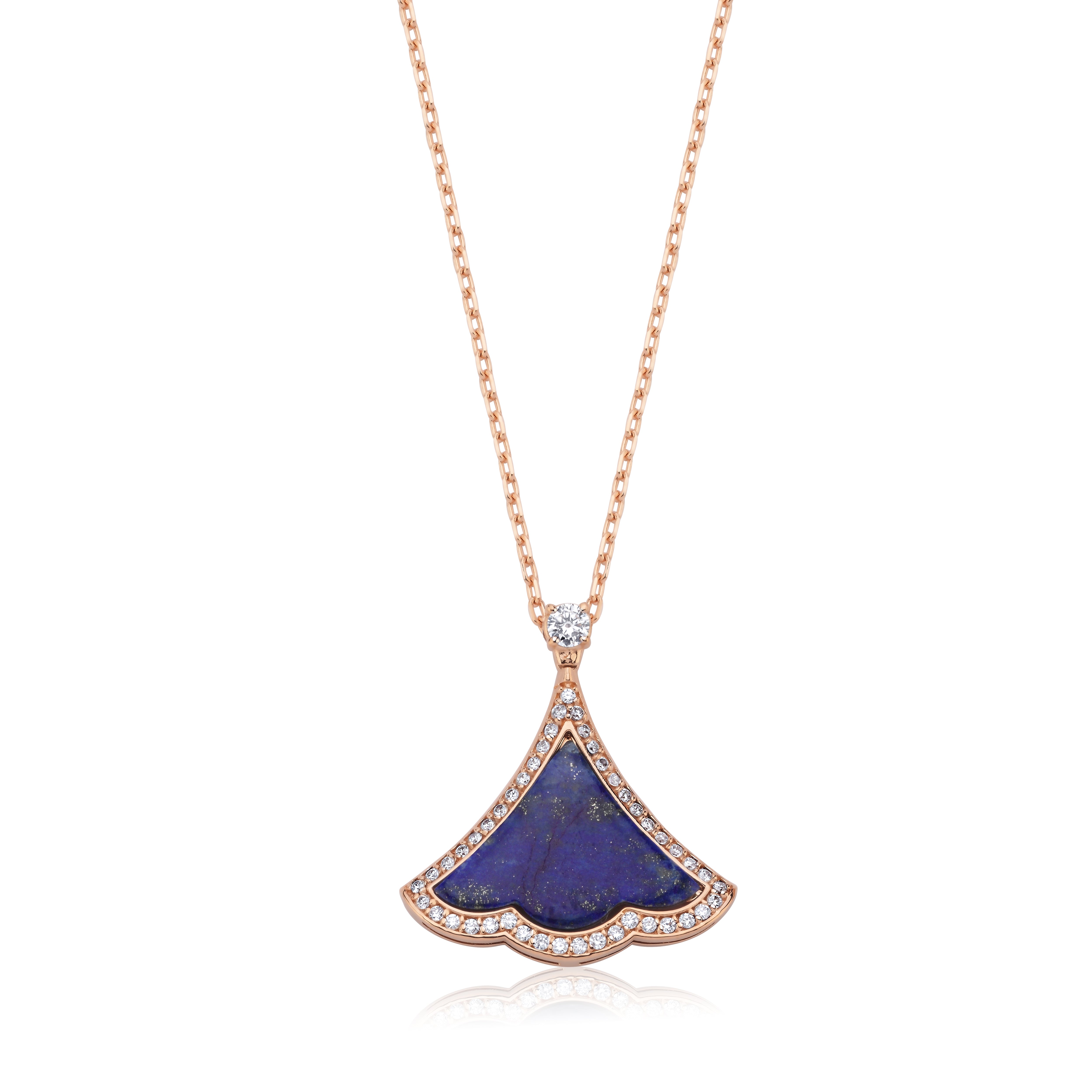 RUMI DIAMOND WITH LAPIS MEDALLION PENDANT