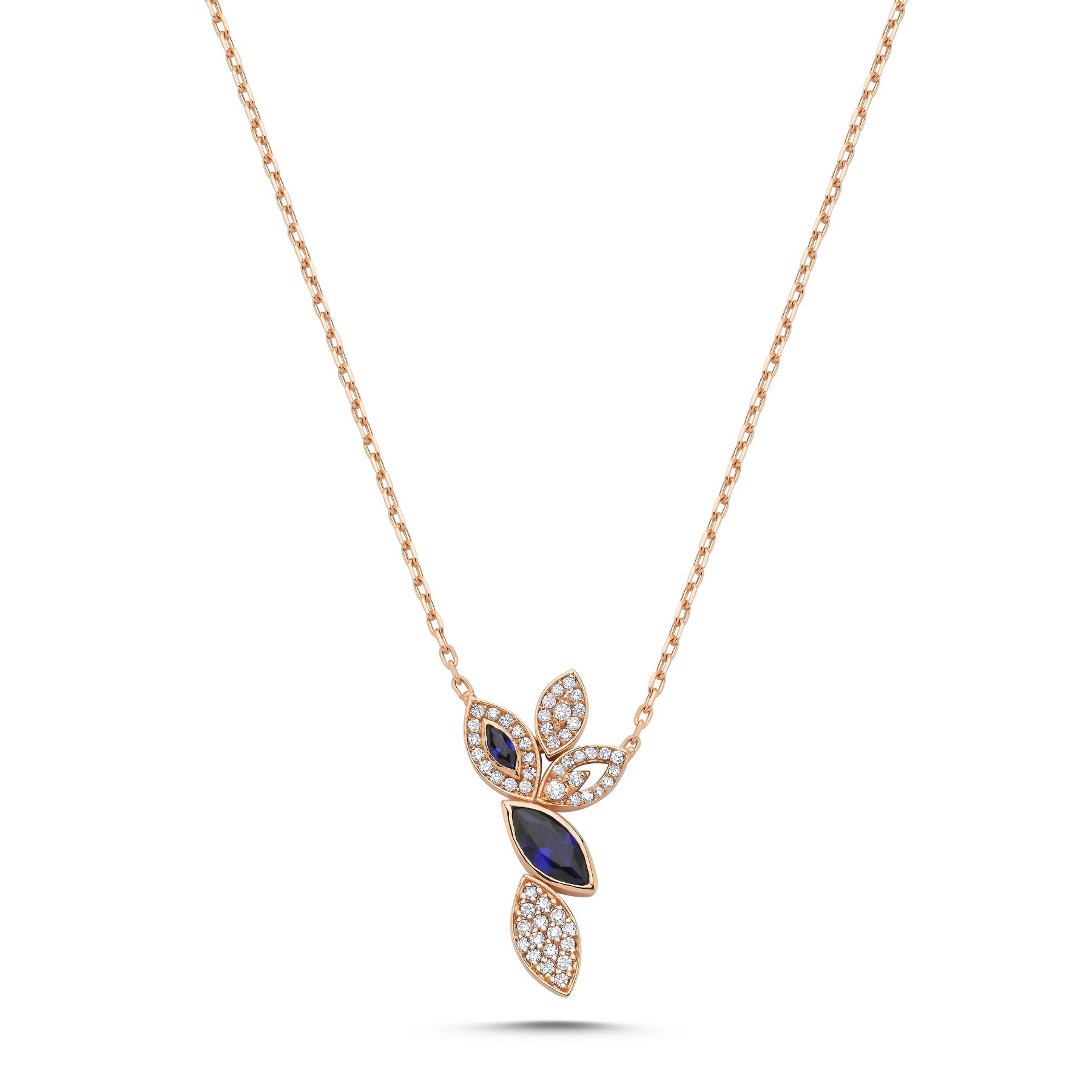 FIORE DIAMOND WITH SAPPHIRE NECKLACE