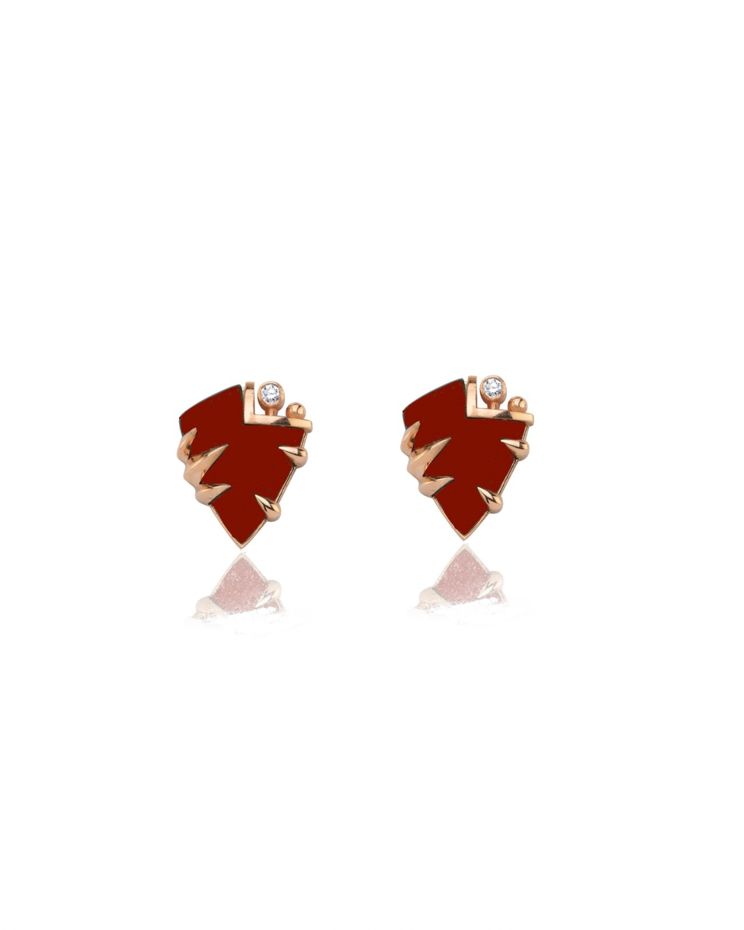 STERN DIAMOND CARNELIAN EARRINGS